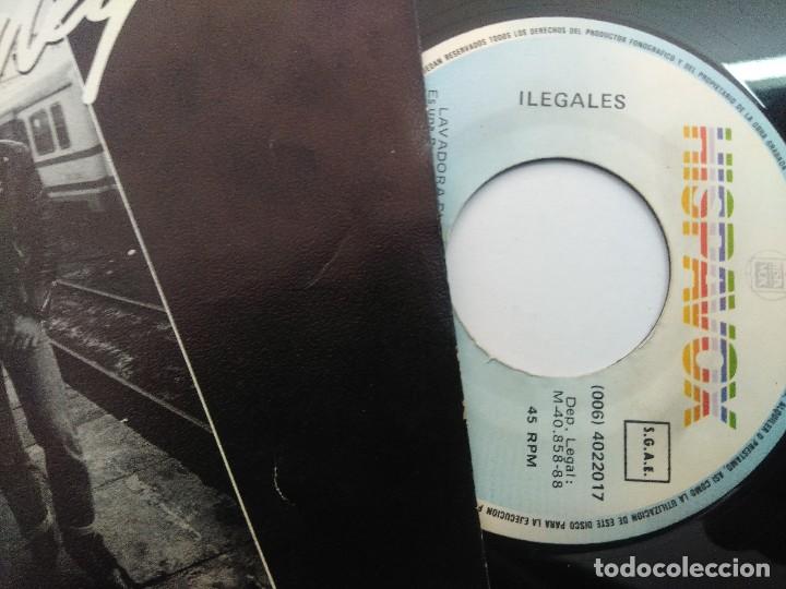 Discos de vinilo: ILEGALES/LAVADORA BLUES/SINGLE. - Foto 2