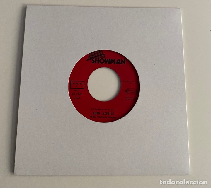 Dischi in vinile: LUIS AGUILE-LO SABIA/OTRA VAEZ EN LA RUINA/SINGLE 1980 SHOWMAN SN-20.450,ESPA&Ntilde;A.