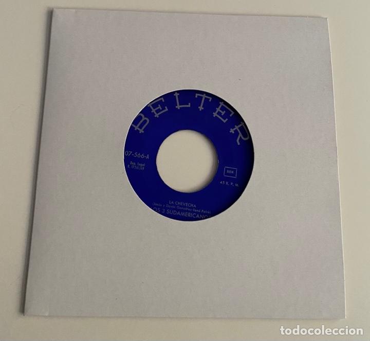 Disques de vinyle: LOS 3 SUDAMERICANOS-LA CHEVECHA/UNA VIDA NUEVA/SINGLE 1969 BELTER 07-566,ESPA&Ntilde;A.