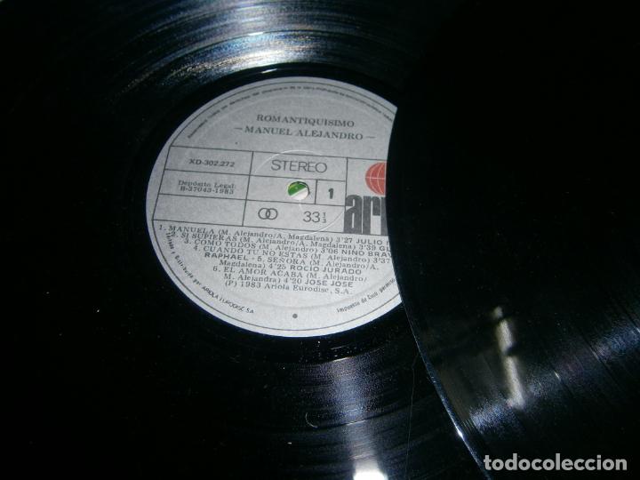 Discos de vinilo: ANTIGUO DISCO VINILO - ROMANTIQUISIMO - MANUEL ALEJANDRO - Foto 3