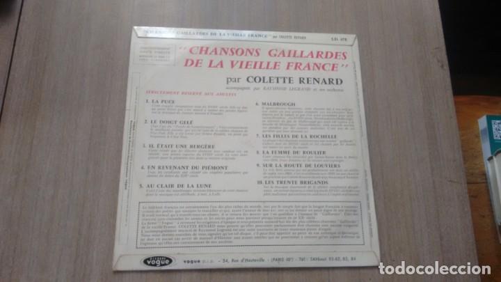 Discos de vinilo: COLETTE RENARD - DISCO LD - 478 - Foto 2