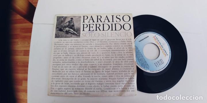 Discos de vinilo: PARAISO PERDIDO-SINGLE SOLO SILENCIO - Foto 1