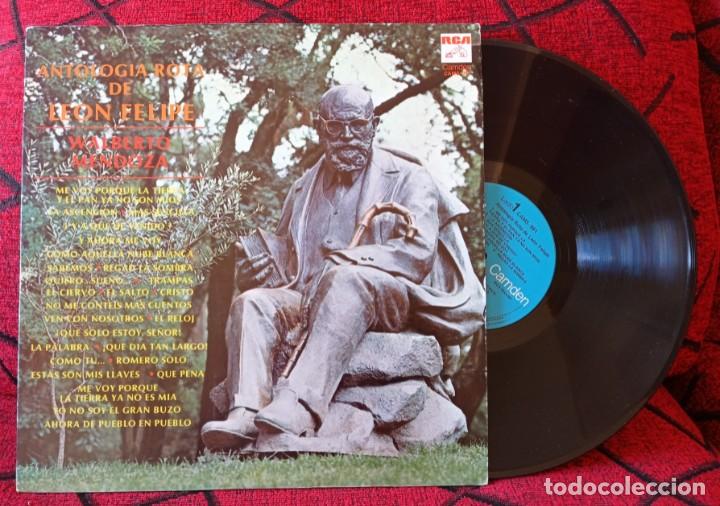 Discos de vinilo: WALBERTO MENDOZA ** Antologia Rota de Leon Felipe ** 1979 MEXICO VINILO LP