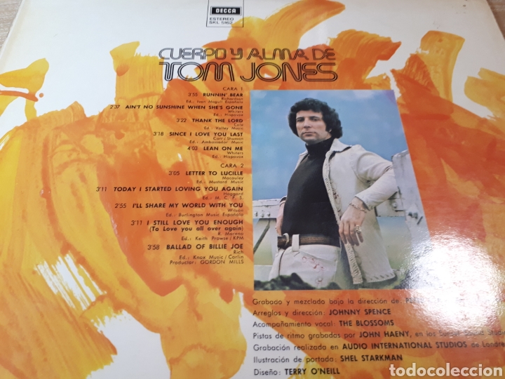 Discos de vinilo: TOM JONES CUERPO Y ALMA - Foto 2