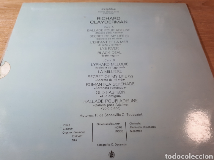 Discos de vinilo: RICHARD CLAYDERMAN BALADA PARA ADELINE - Foto 2