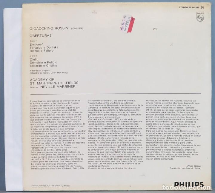 Discos de vinilo: LP. OVERTYRES. ROSSINI. OTELLO - Foto 2