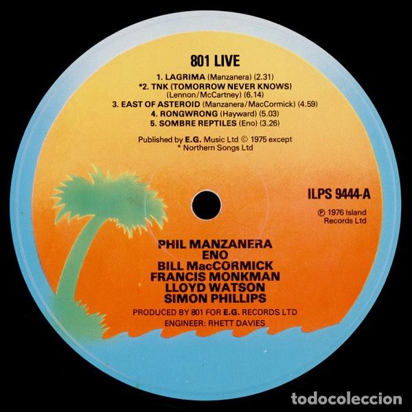 Discos de vinilo: 801 &lrm;&ndash; 801 Live - Foto 1