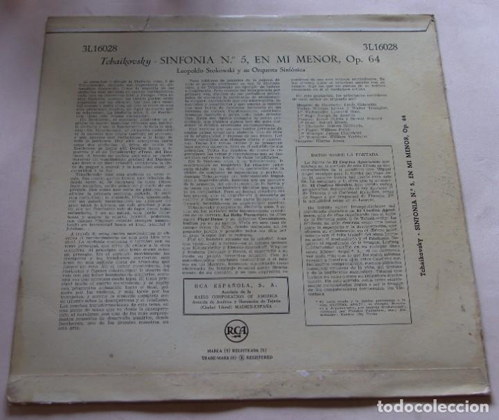 Discos de vinilo: TCHAIKOVSKY SYMPHONY N&deg; 5 - STOKOWSKI - Foto 2