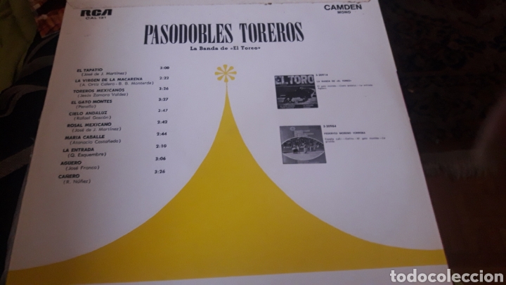 Discos de vinilo: Pasodobles Toreros, vinilo de 1969 - Foto 2