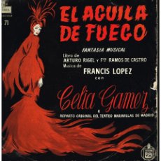 Discos de vinilo: EL AGUILA DE FUEGO - CELIA GAMEZ / PEPE BARCENAS / MANOLITO DIAZ, ETC - LP. Lote 257487945