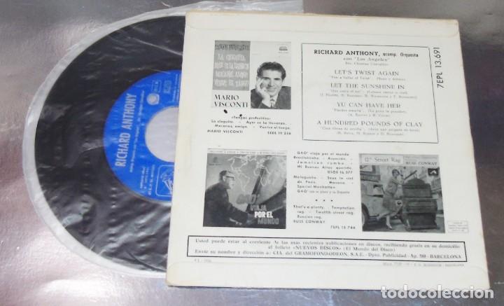 Discos de vinilo: RICHARD ANTHONY ---- LET&acute;S TWIST AGAIN + 3 - Foto 3