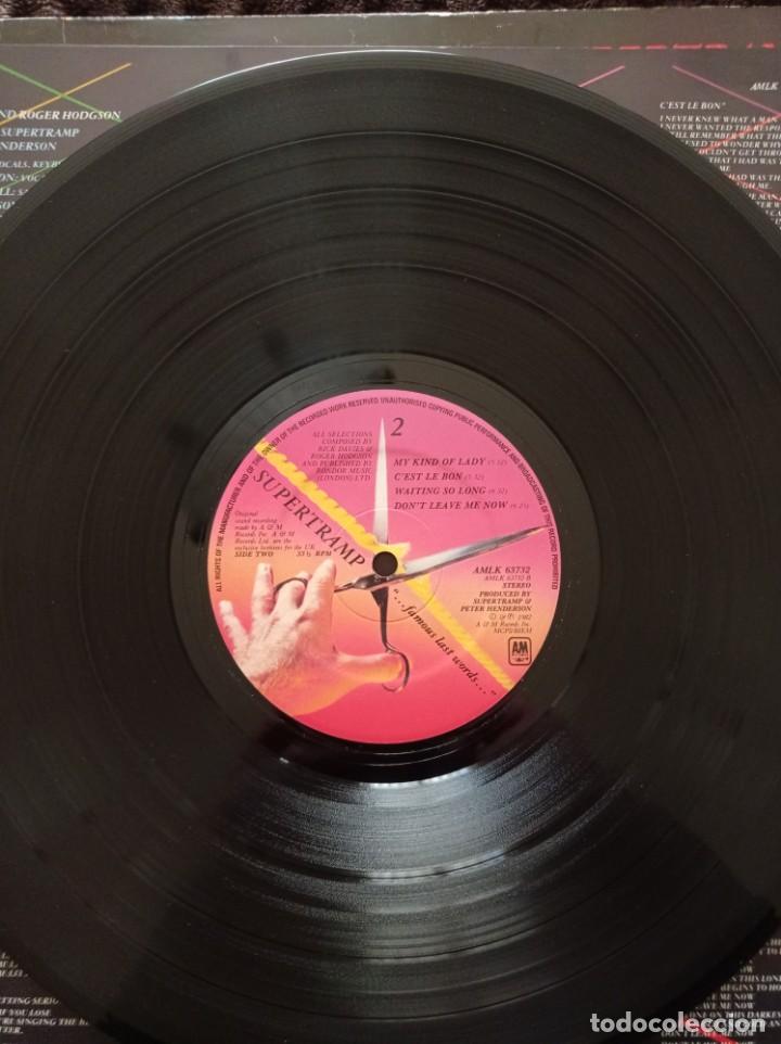 Discos de vinilo: SUPERTRAMP - ...FAMOUS LAST WORDS.. LP - Foto 7