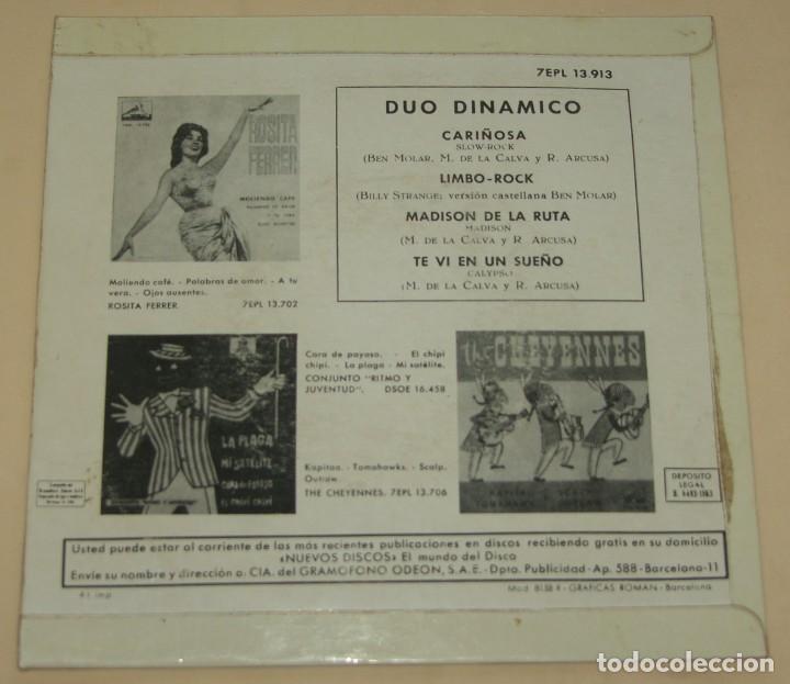 Discos de vinilo: DUO DINAMICO - CARI&Ntilde;OSA + 3 - ODEON 1963 - Foto 2