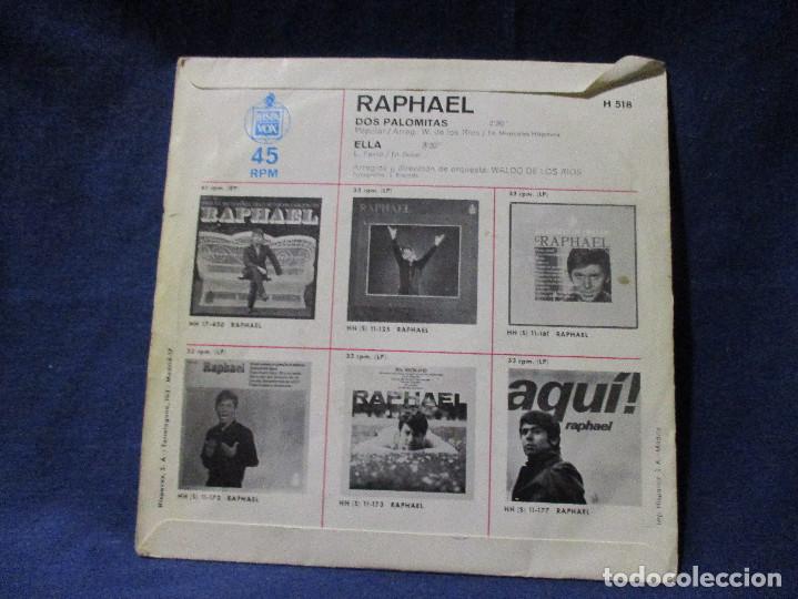 Discos de vinilo: VINILO - RAPHAEL - DOS PALOMITAS + ELLA - Foto 2