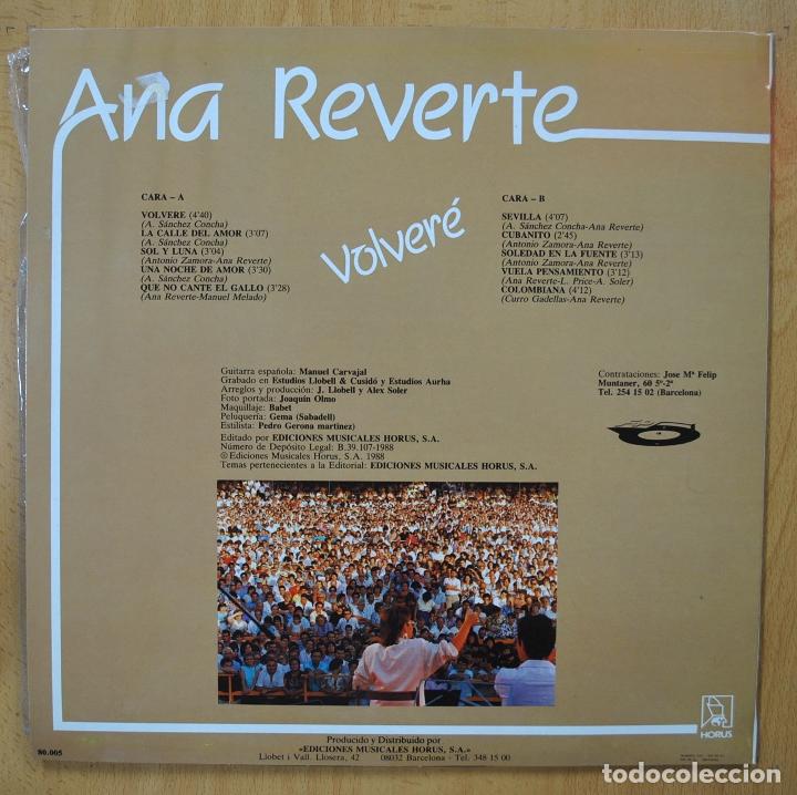 Discos de vinilo: ANA REVERTE - VOLVERE - LP - Foto 2