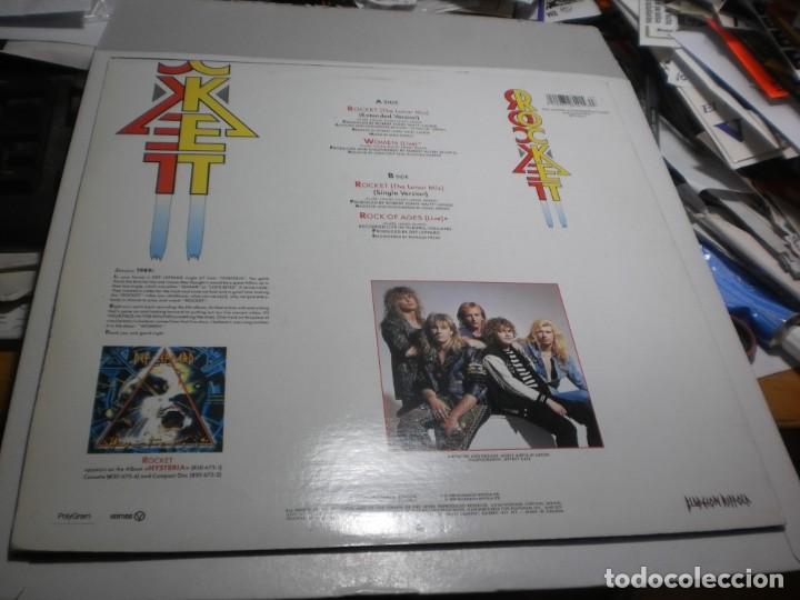 Discos de vinilo: maxi single def leppard. rocket. vertigo 1989 canada (probado, bien, seminuevo) - Foto 2 - 257742175