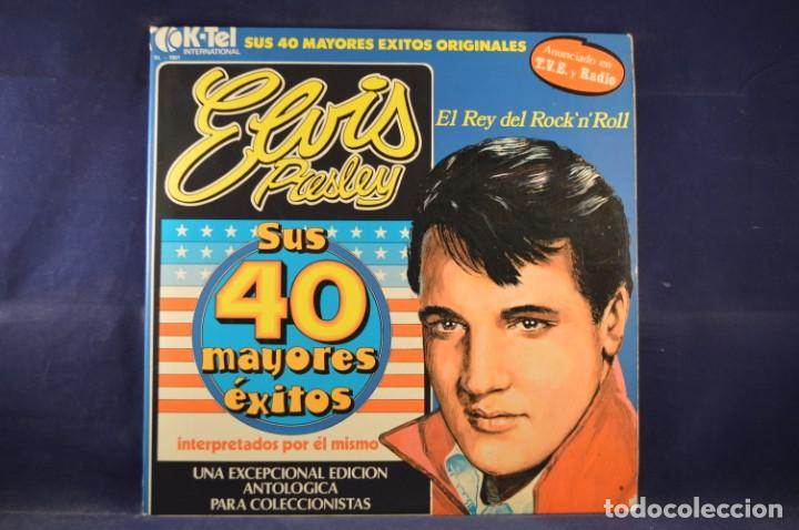Discos de vinilo: ELVIS PRESLEY - SUS 40 MAYORES EXITOS ORIGINALES - 2 LP - Foto 1