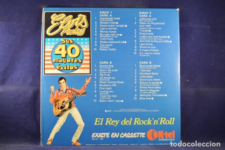 Discos de vinilo: ELVIS PRESLEY - SUS 40 MAYORES EXITOS ORIGINALES - 2 LP - Foto 2