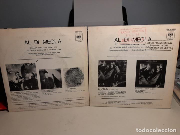 Discos de vinilo: 2 SINGLES DE AL DI MEOLA : SEQUENCER + ROLLER JUBILEE - Foto 2