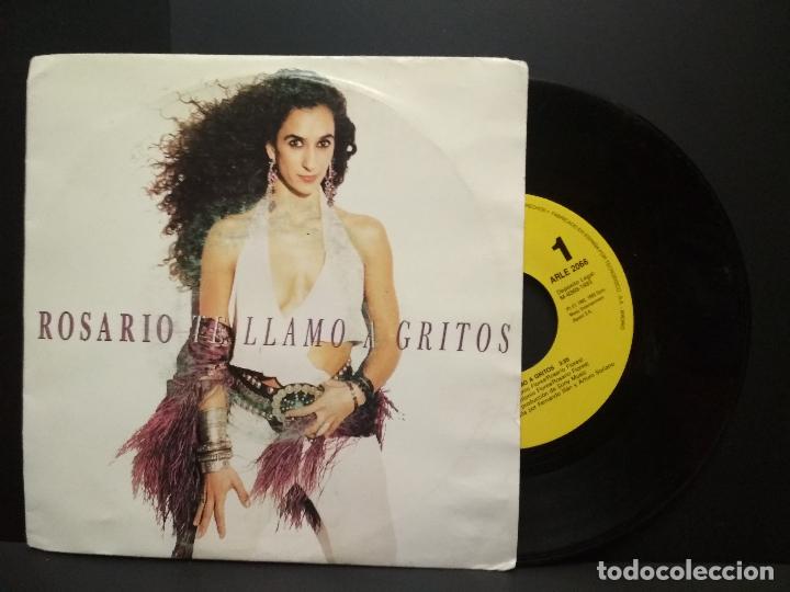 Disques de vinyle: ROSARIO-TE LLAMO A GRITOS-1992- SINGLE PROMO UNA SOLA CARA PEPETO
