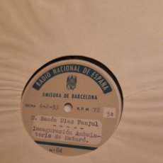 Discos de vinilo: VINILO, GRABADO POR RADIO NACIONAL DE ESPAÑA, EMISORA DE BARCELONA, INAUGURACIÓN AMBULATORIO DE MAT. Lote 257896320