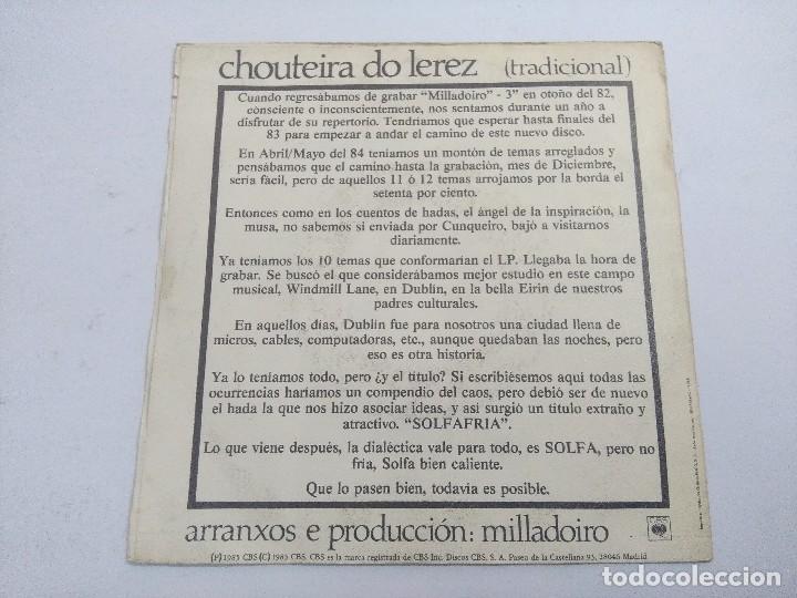 Discos de vinilo: MILLADOIRO/CHOUTEIRA DO LEREZ/SINGLE PROMOCIONAL. - Foto 3