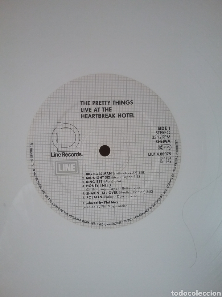 Discos de vinilo: PRETTY THINGS 1984 Line Records - Foto 3