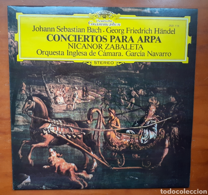 Discos de vinilo: Nicanor Zabaleta, Bach, Haendel - Foto 1