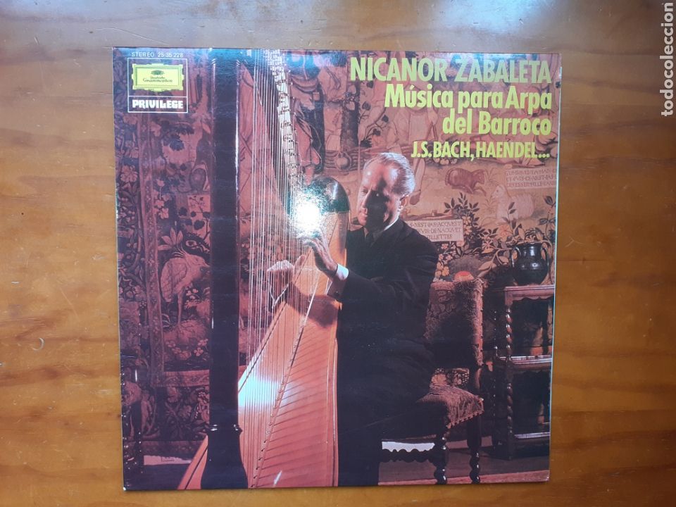 Discos de vinilo: Zabaleta, Arpa Barroco, Bach, Haendel - Foto 1