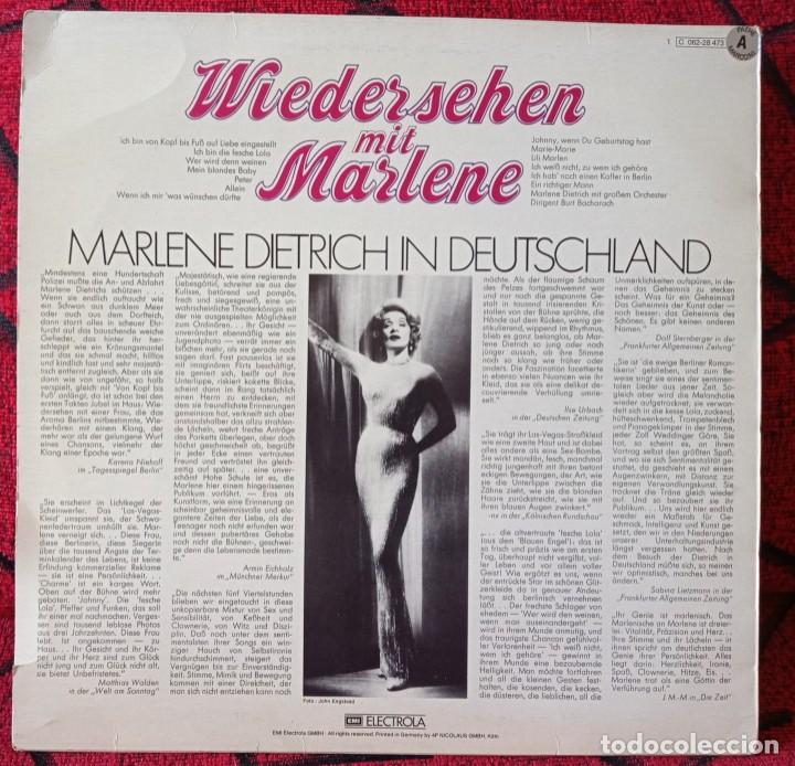Discos de vinilo: MARLENE DIETRICH Wiedersehen Mit Marlene VINILO LP - Foto 2