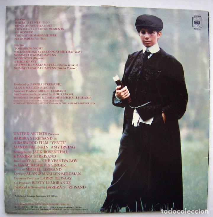 Discos de vinilo: YENTL, CON B&Aacute;RBRA STREISAND. LP. - Foto 2