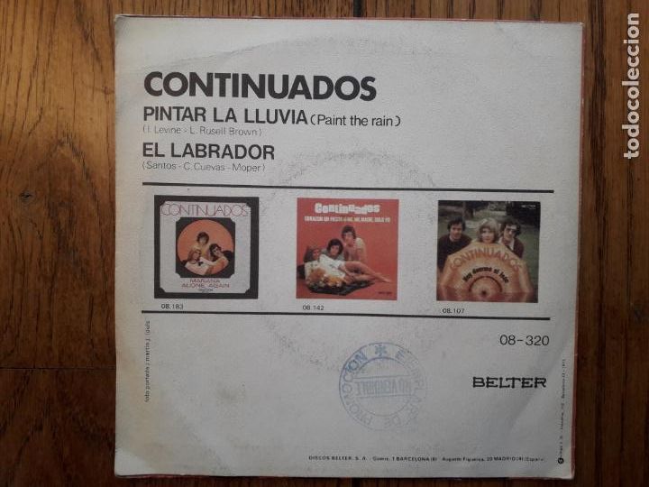 Discos de vinilo: Continuados - pintar la lluvia + el labrador - Foto 2