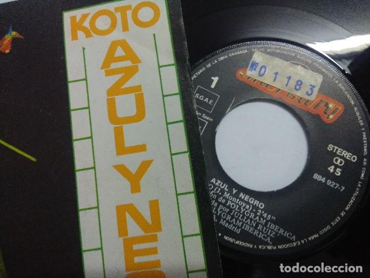 Discos de vinilo: AZUL Y NEGRO/KOTO/SINGLE. - Foto 2