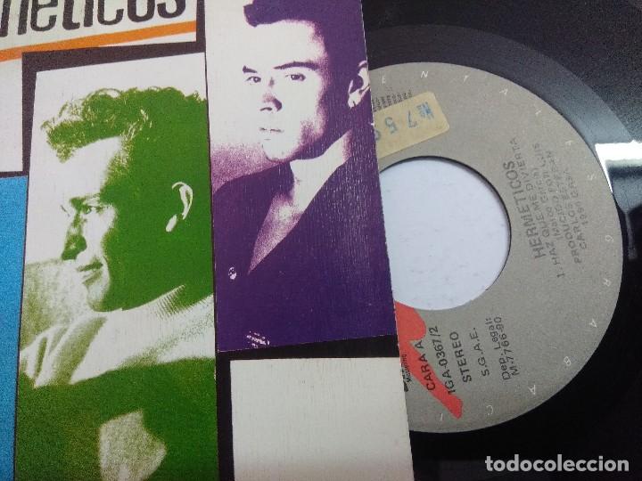 Discos de vinilo: HERMETICOS/HAZ QUE ME DIVIERTA/SINGLE. - Foto 2