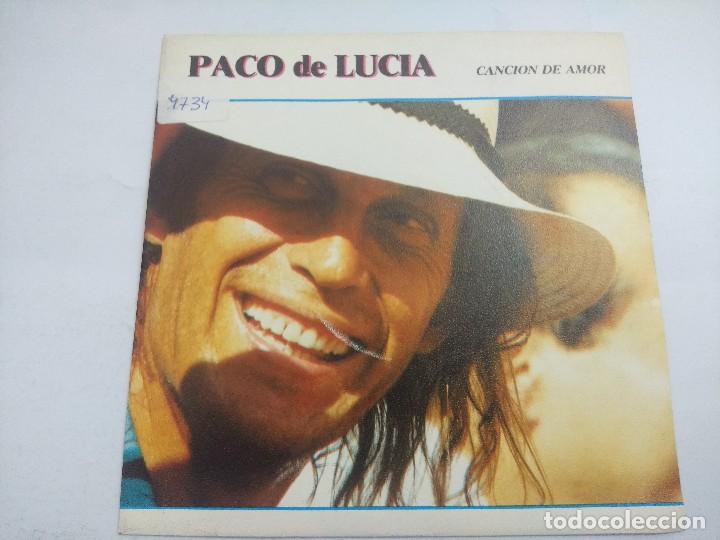Discos de vinilo: PACO DE LUCIA/CANCION DE AMOR/SINGLE. - Foto 1