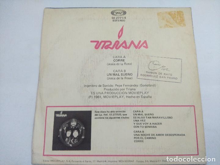Discos de vinilo: TRIANA/CORRE/SINGLE PROMOCIONAL. - Foto 3