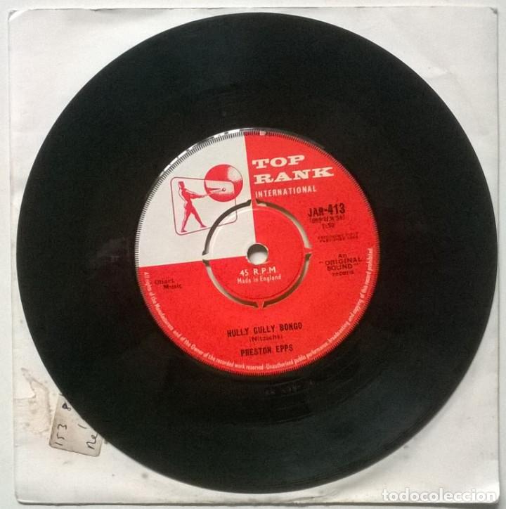Discos de vinilo: Preston Epps. Bongo bongo bongo/ Hully Gully bongo. Top Rank, UK 1960 single - Foto 1