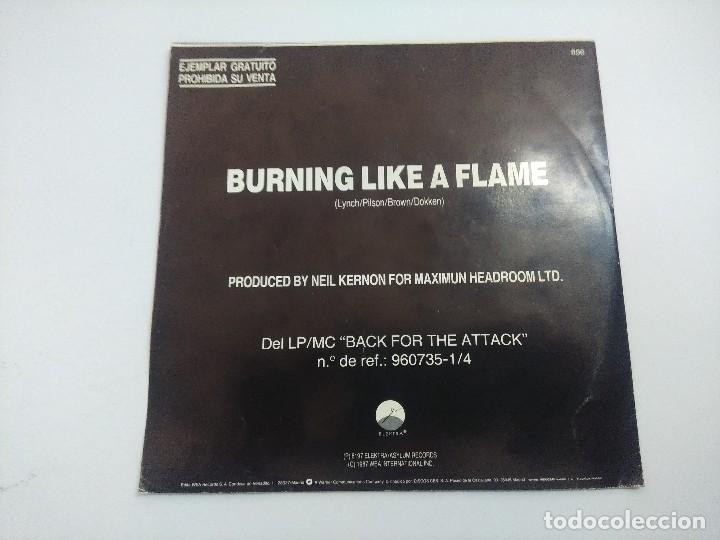 Discos de vinilo: DOKKEN/BURNING LIKE A FLAME/SINGLE PROMOCIONAL. - Foto 3