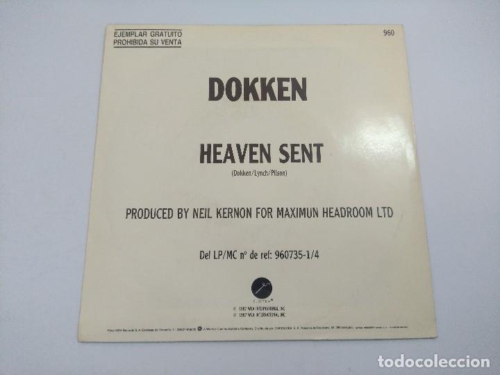 Discos de vinilo: DOKKEN/HEAVEN SENT/SINGLE PROMOCIONAL. - Foto 3