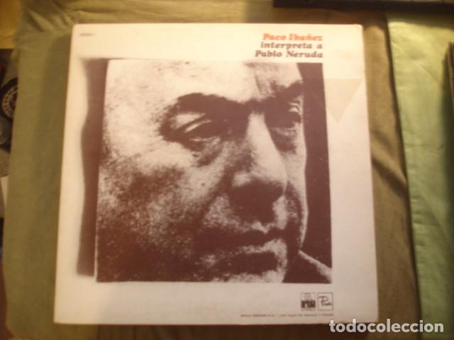 Discos de vinilo: Paco Iba&ntilde;ez / Cuarteto Cedr&oacute;n Paco Iba&ntilde;ez Interpreta A Pablo Neruda / Cuarteto Cedr&oacute;n Interpret - Foto 3
