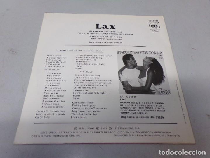 Discos de vinilo: LAX UNA MUJER CALIENTE 1979 - Foto 3