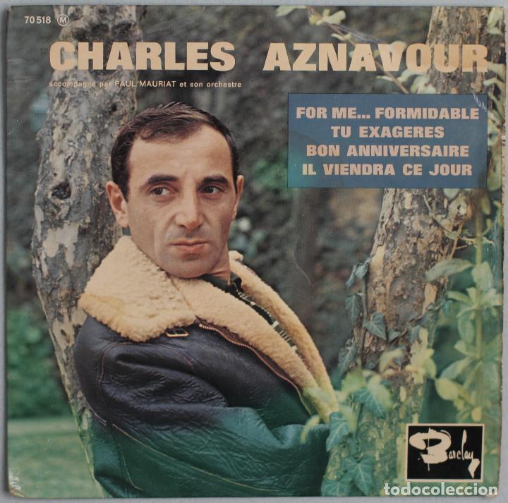 Dischi in vinile: CHARLES AZNAVOUR//FOR ME FORMIDABLE+3//EP//BARCLAY FRANCE