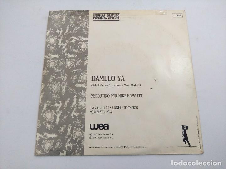 Discos de vinilo: LA UNION/DAMELO YA/SINGLE PROMOCIONAL. - Foto 3