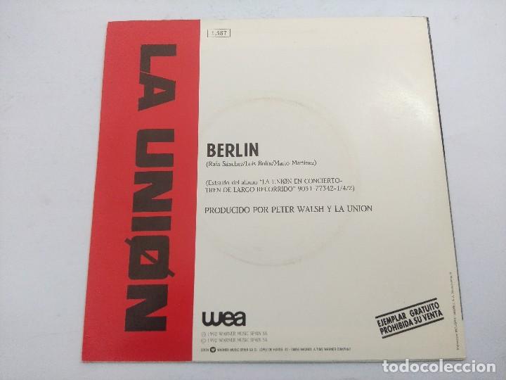 Discos de vinilo: LA UNION/BERLIN/SINGLE PROMOCIONAL. - Foto 3