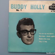 Discos de vinilo: DIFICIL EP BUDDY HOLLY Nº 1 ED INGLESA BRUNSWICK 1960 OE 9456 EDDIE COCHRAN ELVIS GENE VINCENT. Lote 259241085