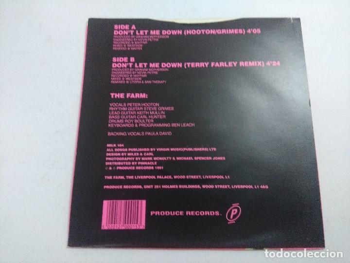 Discos de vinilo: THE FARM/DONT LET ME DOWN/SINGLE. - Foto 3
