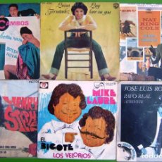 Discos de vinilo: LOTE 6 SINGLES (MACHUCAMBOS, EL PUMA, LUISA FERNANDEZ, HENRY STEPHEN, NAT KING COLE