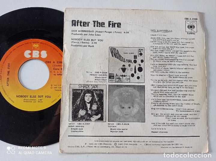 Discos de vinilo: AFTER THE FIRE - Der Kommissar - SINGLE CBS ESPA&Ntilde;A 1982 - Foto 2