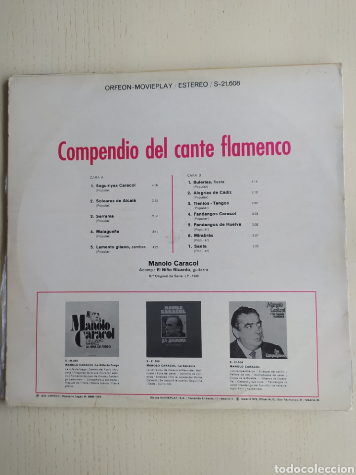 Discos de vinilo: Lote LPs Manolo Caracol - Foto 3