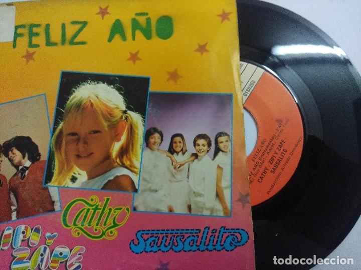 Discos de vinilo: FELIZ A&Ntilde;O/ZIPI Y ZAPE/SINGLE. - Foto 2